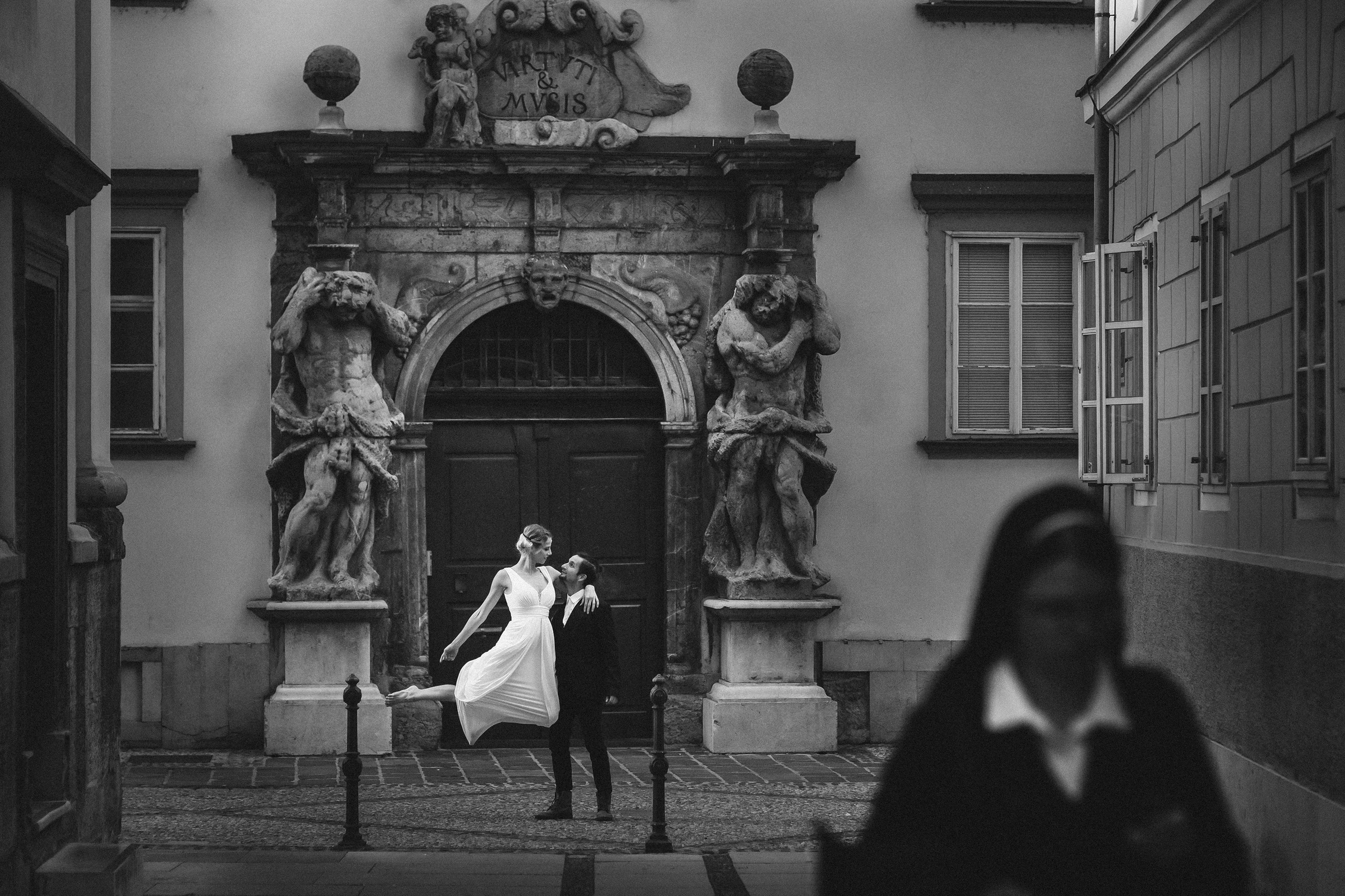 Bride & Groom portait session in Ljubljana, Slovenia